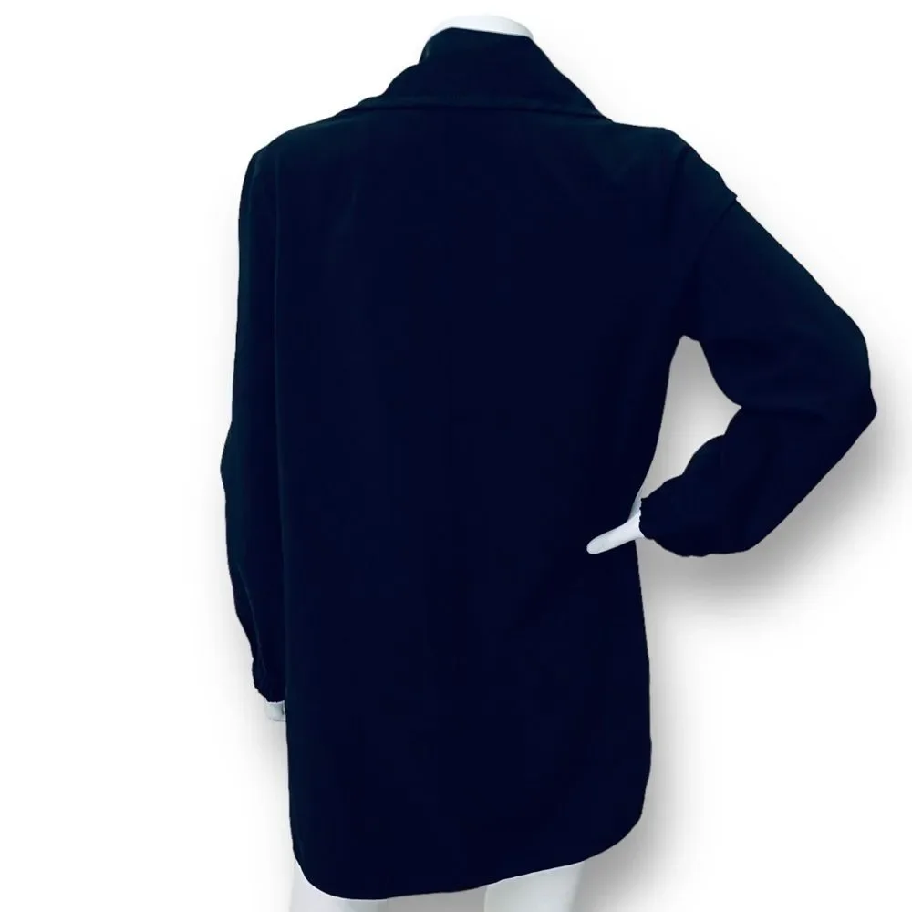 St John Yellow Label Blazer S Zip Front Minimal Quiet Luxury Workwear